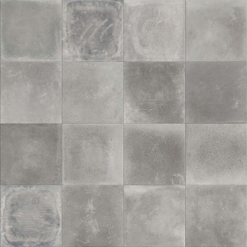 Gres Porcellanato Effetto Pietra Rettificato Naturale 20x20 8.5mm Heritage Grey Play - ABK