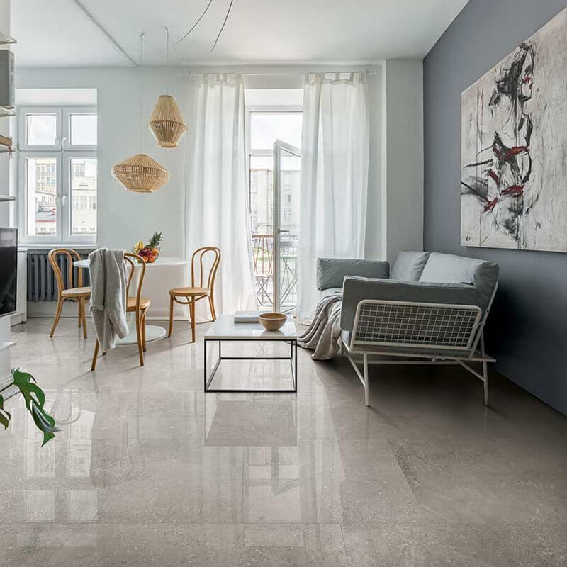 Gres Porcellanato Effetto Pietra Rettificato Naturale 60x120 9mm Grey Sandstone Elemental Stone - Florim