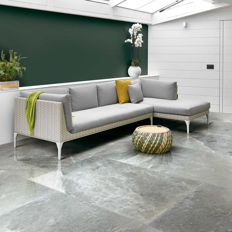 Gres Porcellanato Effetto Pietra Rettificato Naturale 60x60 9mm Maui Green Rock Salt - Florim