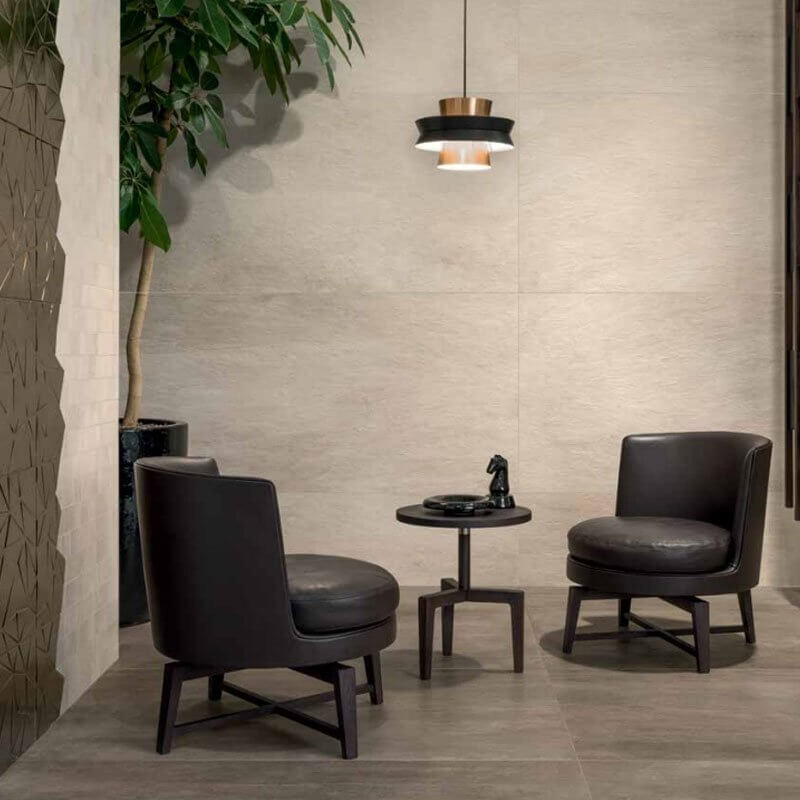 Gres Porcellanato Effetto Pietra Rettificato Naturale 80x80 8.5mm Beige chiaro Concept Stone - Gardenia Orchidea