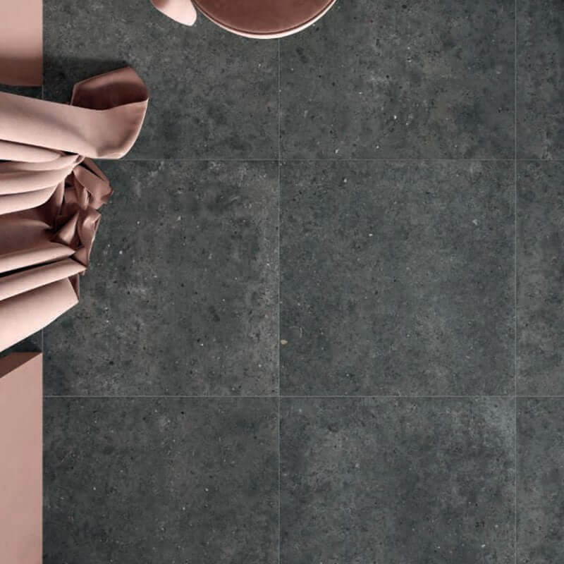 Gres Porcellanato Effetto Pietra Rettificato Naturale 80x80 8.5mm Fumo Anima - Ariana