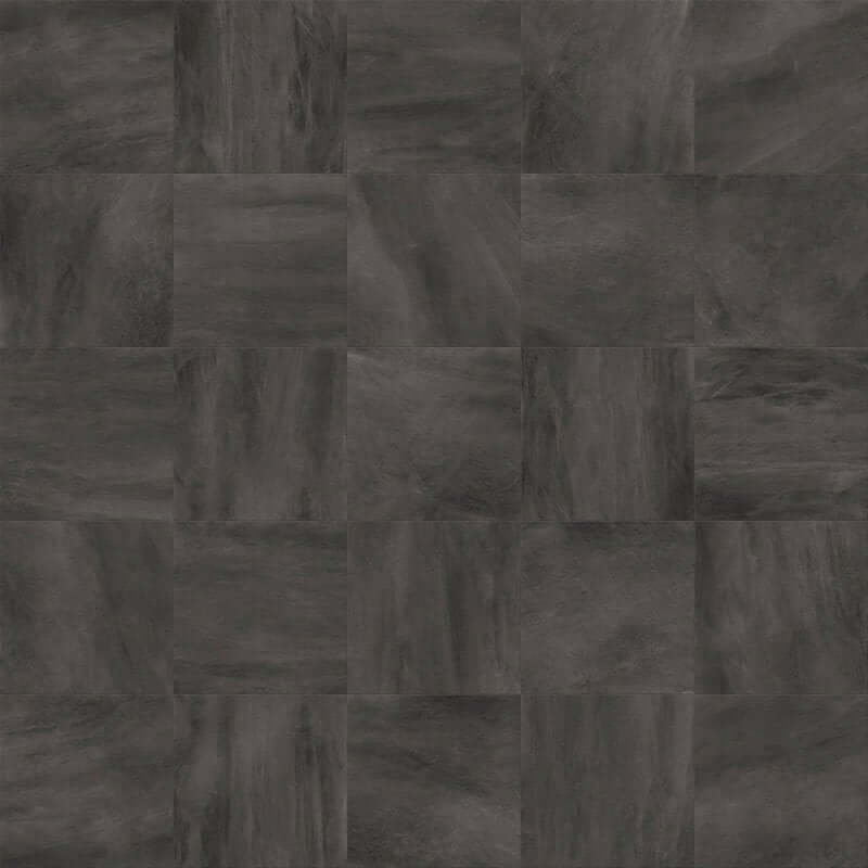 Gres Porcellanato Effetto Pietra Rettificato Naturale 80x80 8.5mm Nero Concept Stone - Gardenia Orchidea