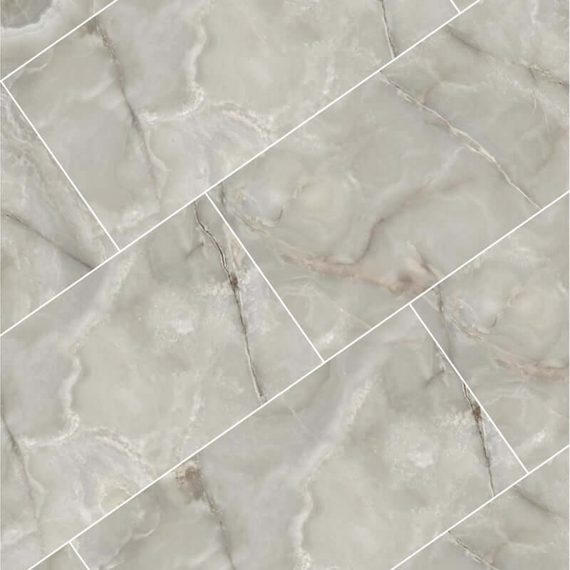 Gres Porcellanato Effetto Pietra Rettificato Satinato 60x60 9mm Silver Onyx Onyx&More - Florim