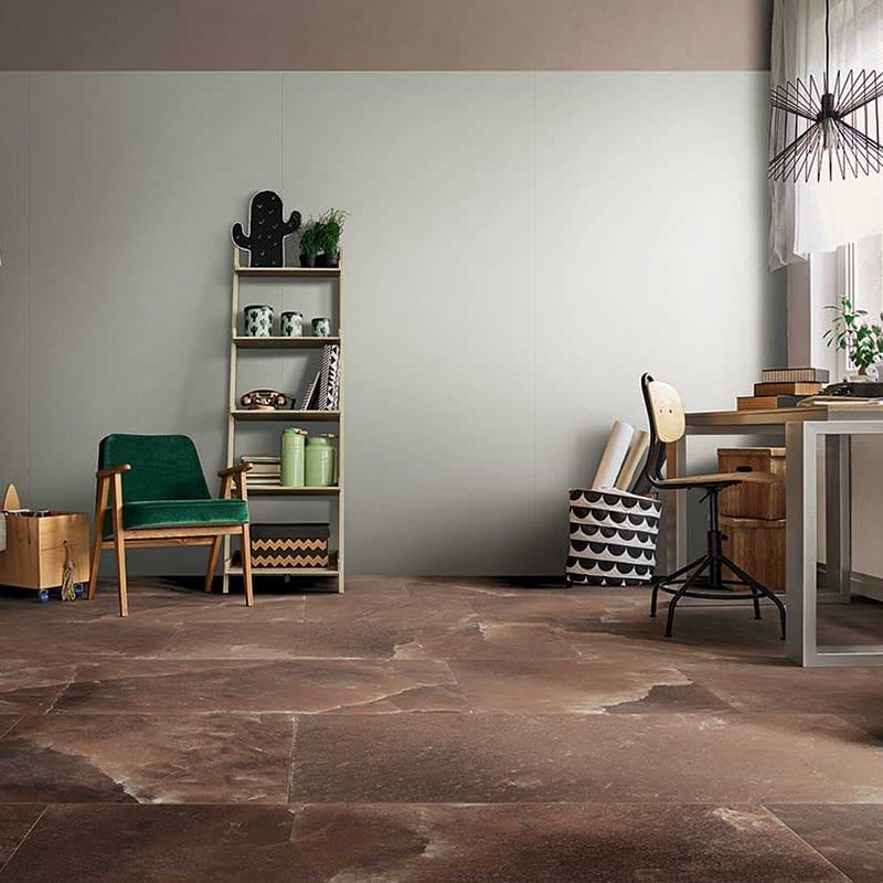 Gres Porcellanato Effetto Tinta unita Rettificato Naturale 40x120 6mm Grigio chiaro Crayons - Florim