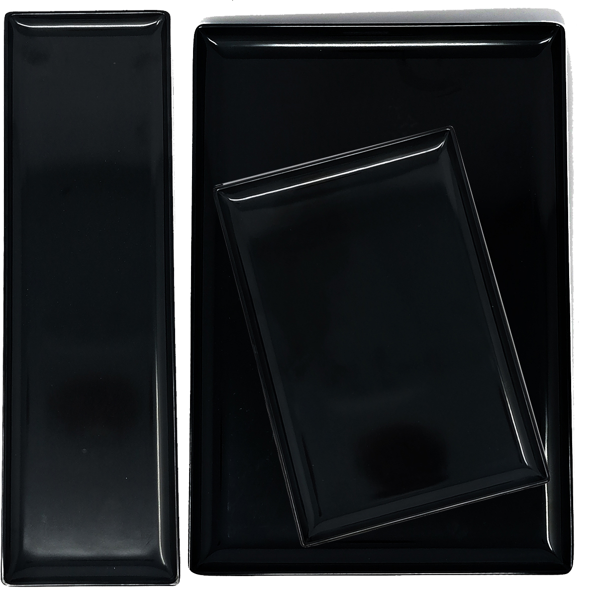 Casolaro Hotellerie Spa Rectangular tray in black melamine Casolaro Hotellerie SpA