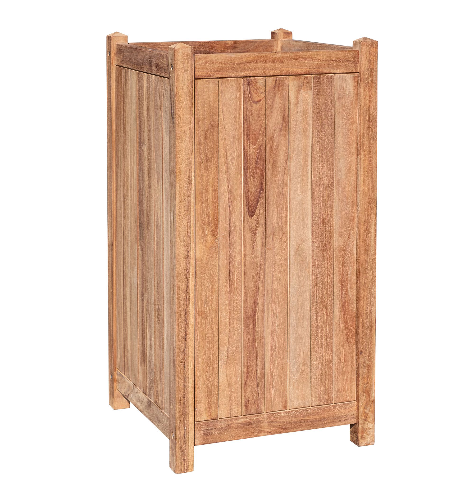 Fioriera Tapaua grande in teak - misure: 45 x 45 x 90 cm (l x p x h)