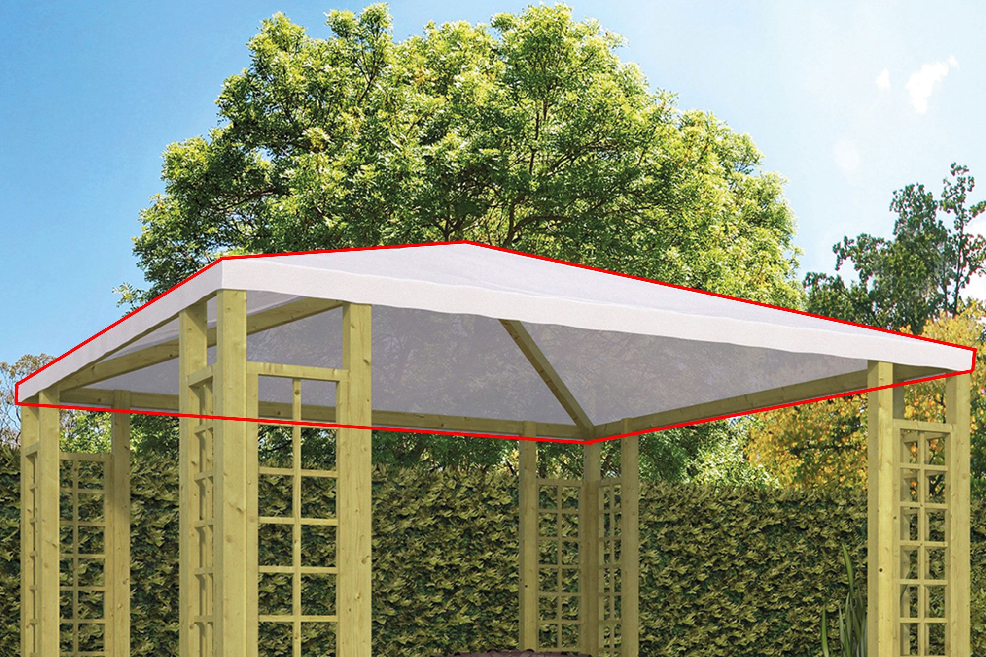 Copertura in tela per Gazebo in legno "Mediterraneo"