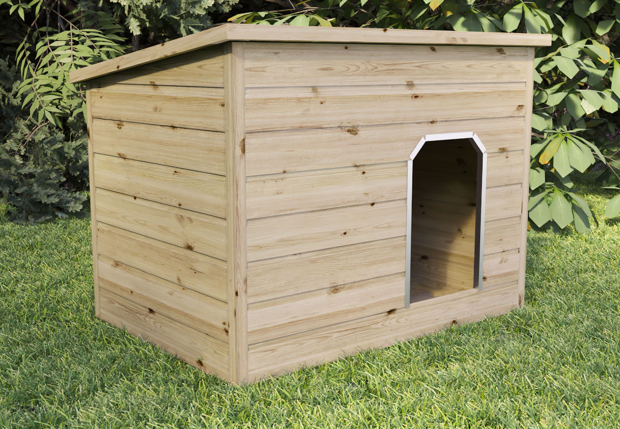 Cuccia per cani Retriever con pavimento - Dimensioni (cm): 93 x 130 x 97 (L x P x A)