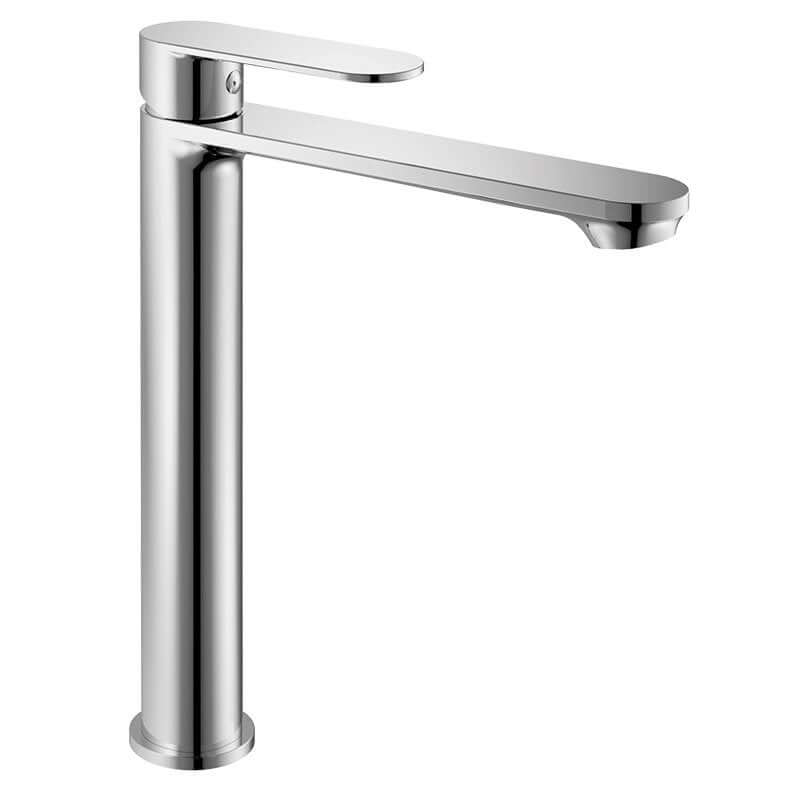 Miscelatore Lavabo Alto Con Piletta Click Clack Cromo Lucido - Neptune