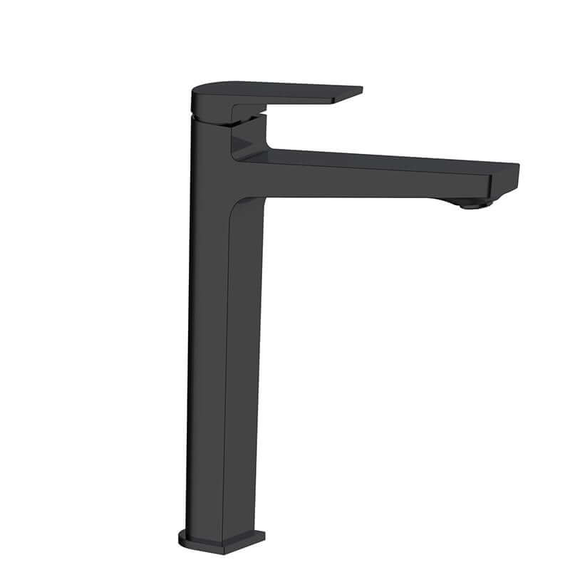 Miscelatore Lavabo Alto Con Piletta Click Clack Nero Satinato - Sun