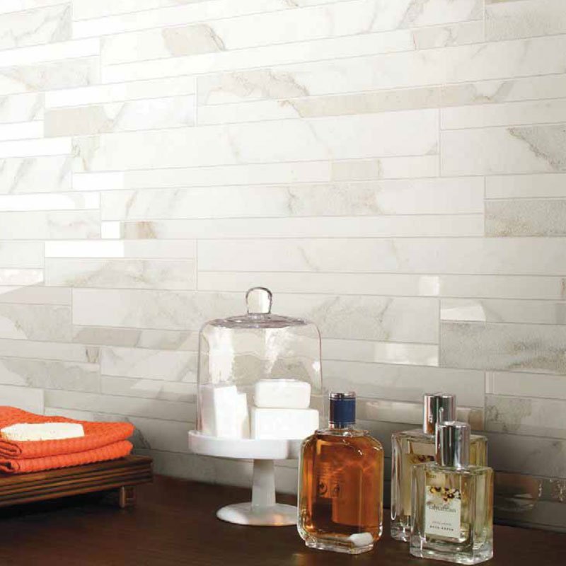 Modulo Listello Sfalsato in Gres Porcellanato Effetto Marmo 15x60 Antique Marble - Florim