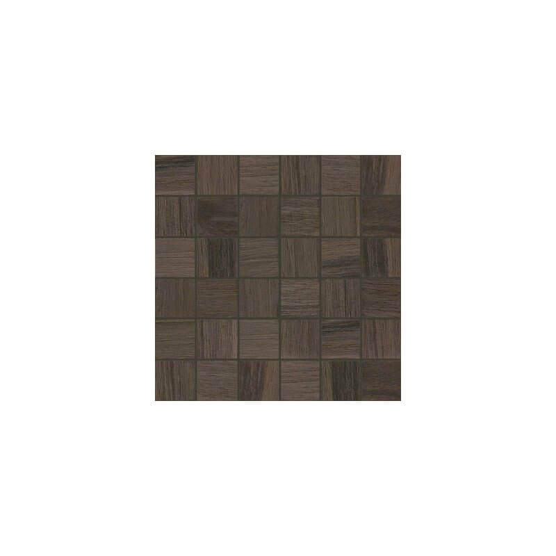Mosaico in Gres Porcellanato Effetto Legno Naturale 30x30 9mm Brown Wooden Tile - Florim