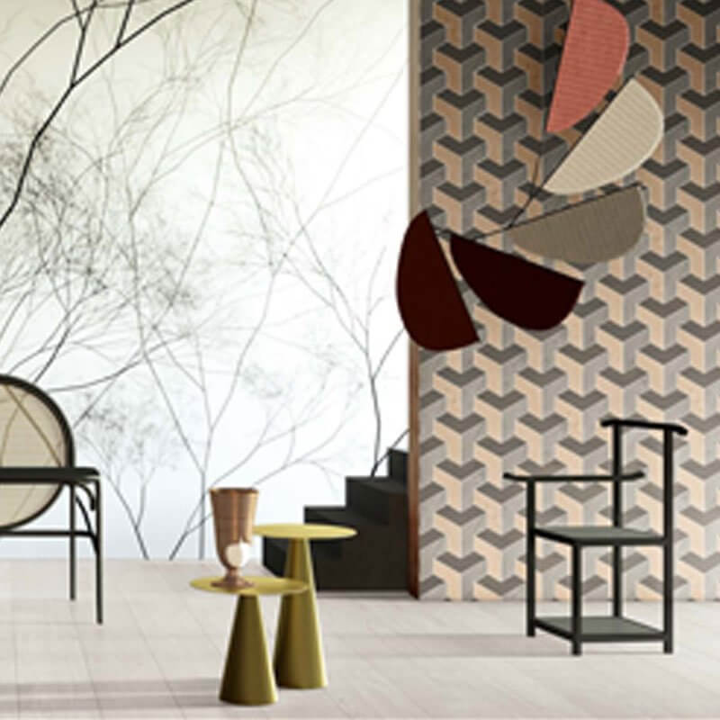 Mosaico in Gres Porcellanato Effetto Legno Rettificato Naturale 25.2x25.4 8.5mm Decoro Caldo Just Code - Gardenia Orchidea