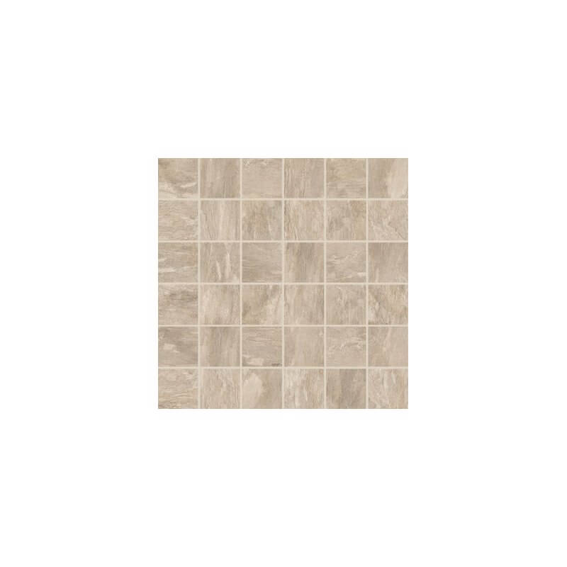 Mosaico in Gres Porcellanato Effetto Pietra Grip 30x30 9mm Ecru Ardoise - Florim