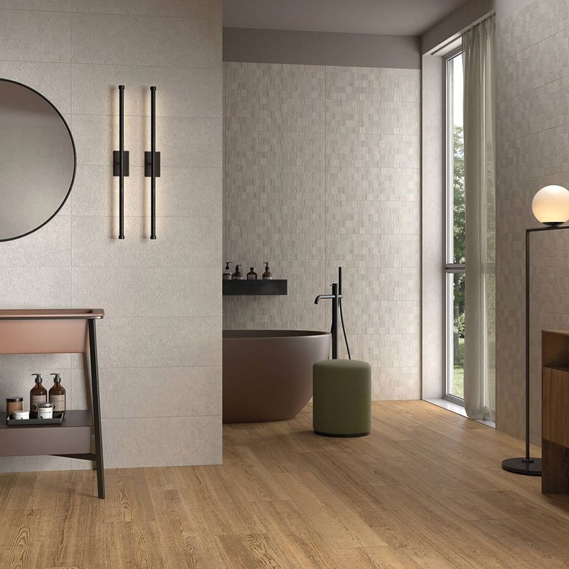 Rivestimento in Ceramica Effetto Pietra 25x75 Grigio Luce - DUE G