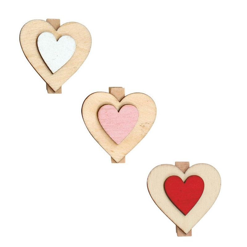 Casolaro Hotellerie Spa Set of 12 clips with heart Casolaro Hotellerie SpA