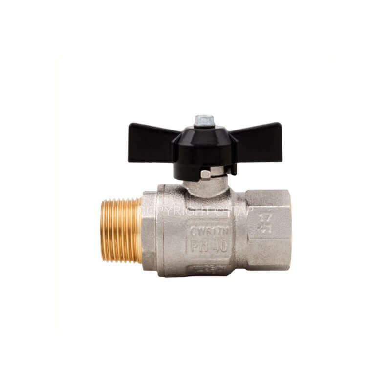 Valvola a Sfera M/F Ideal Leva a Farfalla Nera 1" - Itap