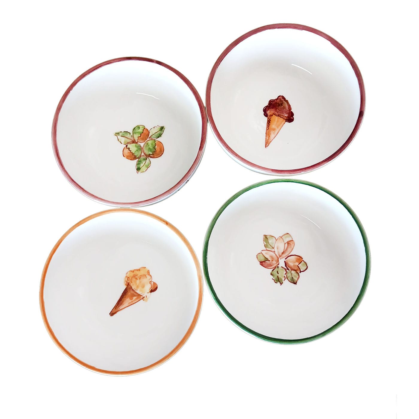Set di 4 vaschette per gelato in ceramica