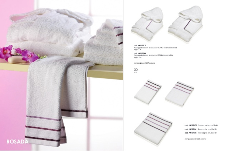 Accappatoio Con Cappuccio Rosada Tg S/M