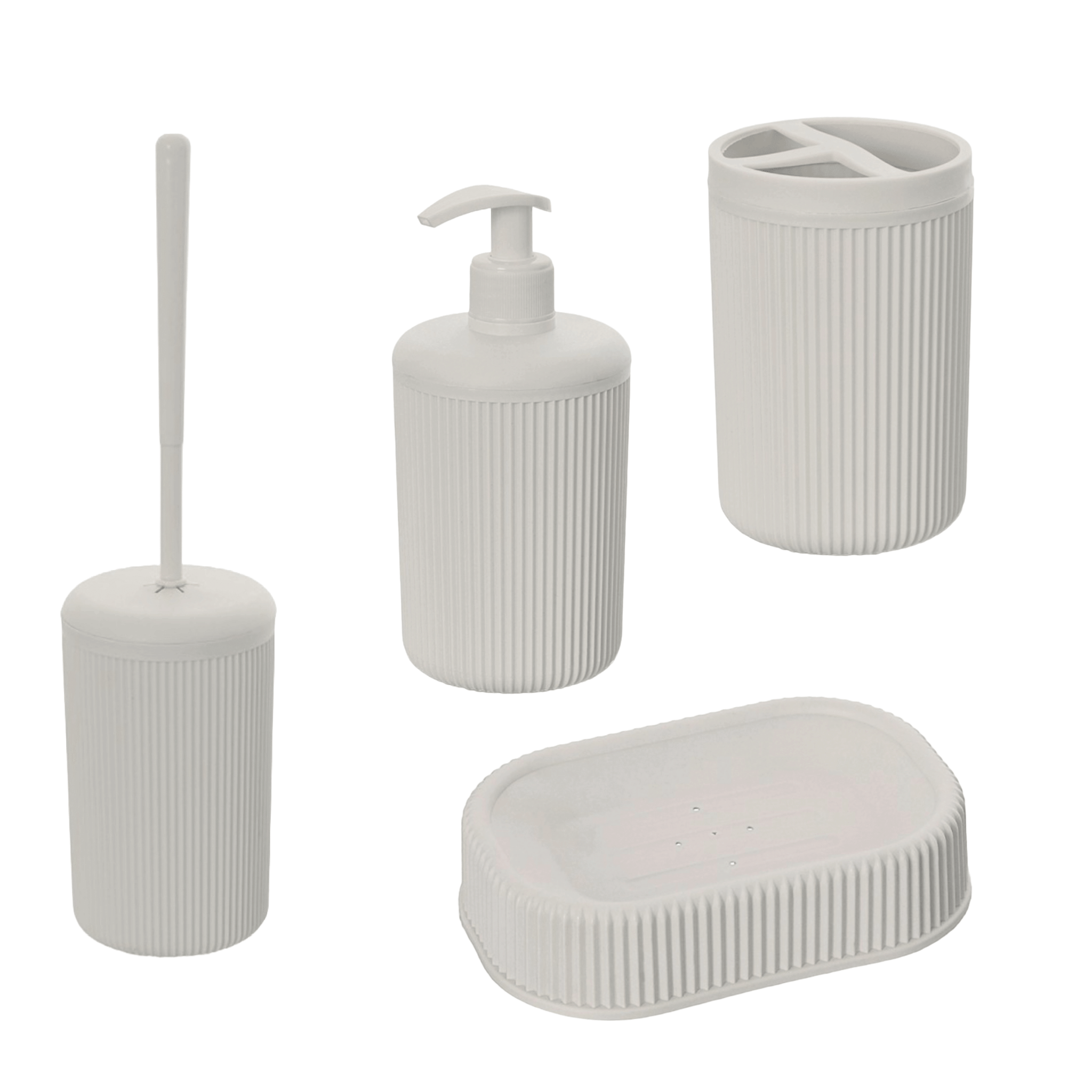 Set 4 Accessori D'Appoggio Feridras "Colorado" Bianco