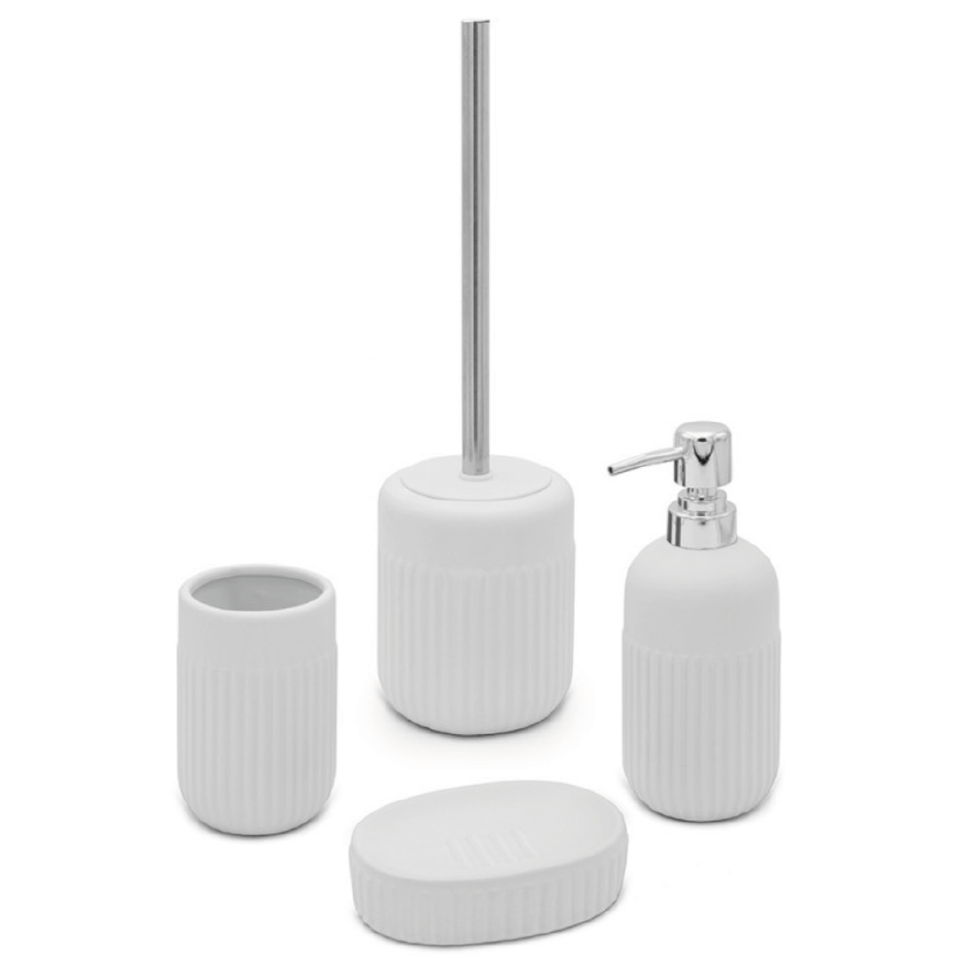 Set 4 Accessori D'Appoggio Feridras "Nevada" Bianco