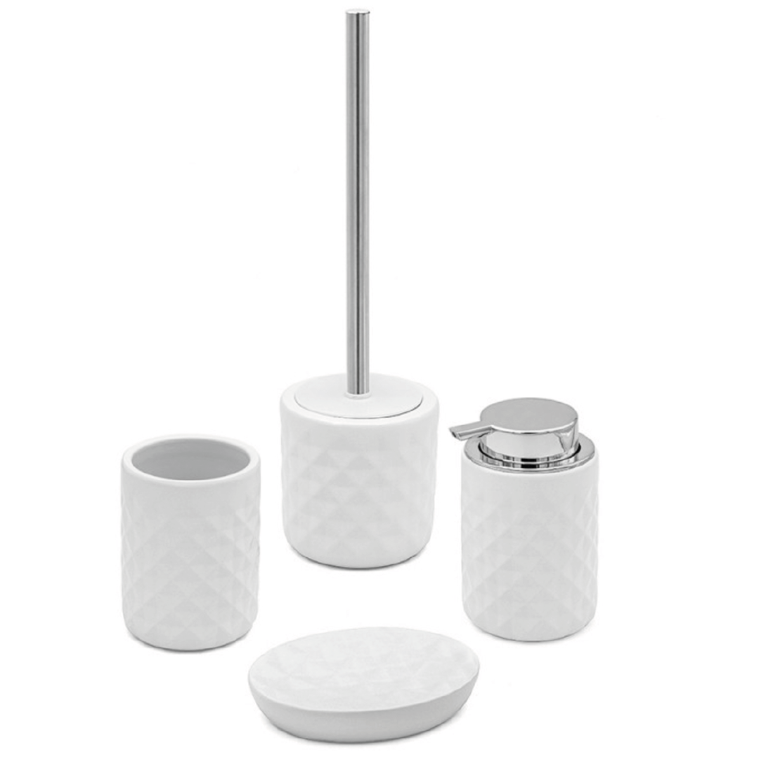 Set 4 Accessori D'Appoggio Feridras "Texas" Bianco