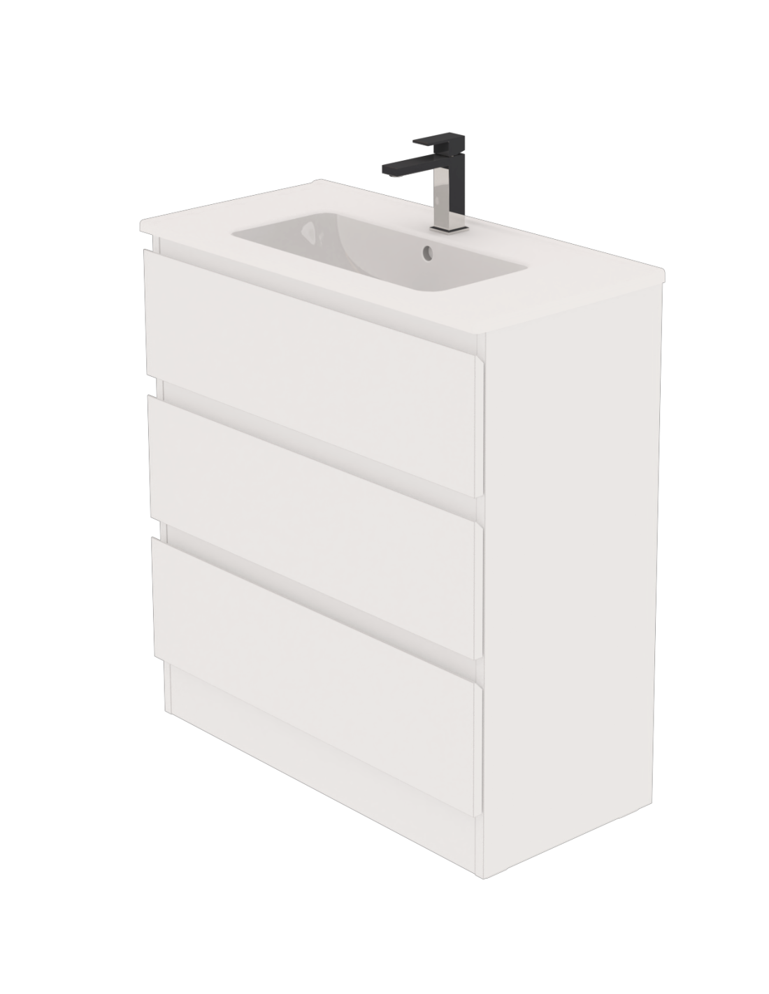 RiveShop - Composizione Allegra mobile con lavabo 60cm 3 cassetti a terra