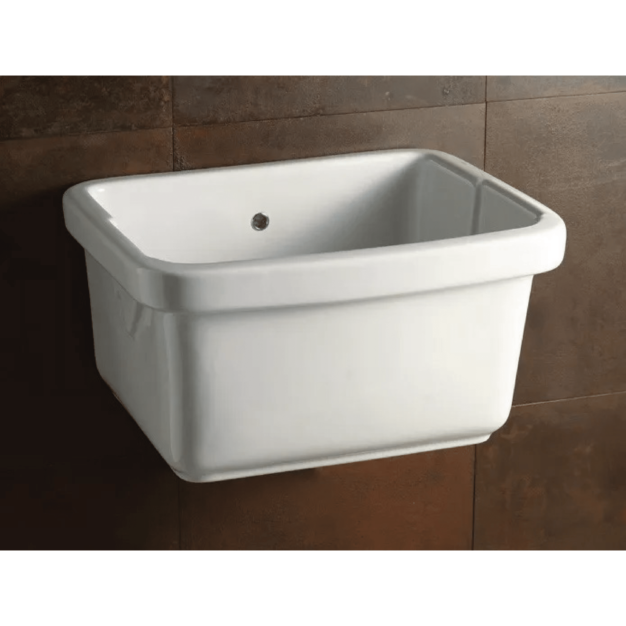 Pilozzo Lavatoio Sospeso Esterno 60x45 Alice Ceramica "Laundry" Bianco Lucido