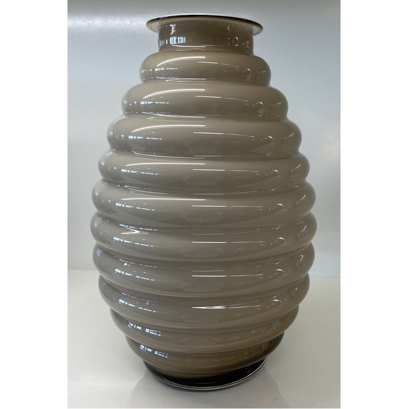 ANELLI VASO OPALE FUME' H 30 CM. ONLYLUX