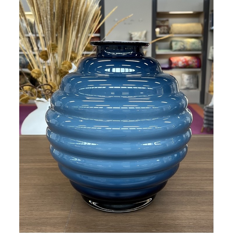 ANELLI VASO OPALE ORION BLU H 25 CM. ONLYLUX