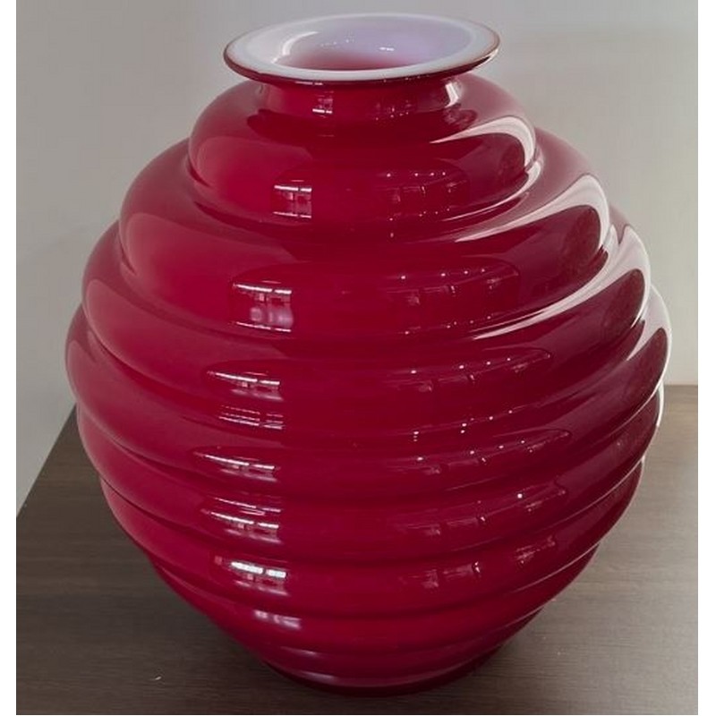 ANELLI VASO OPALE ROSSO H 25 CM. ONLYLUX