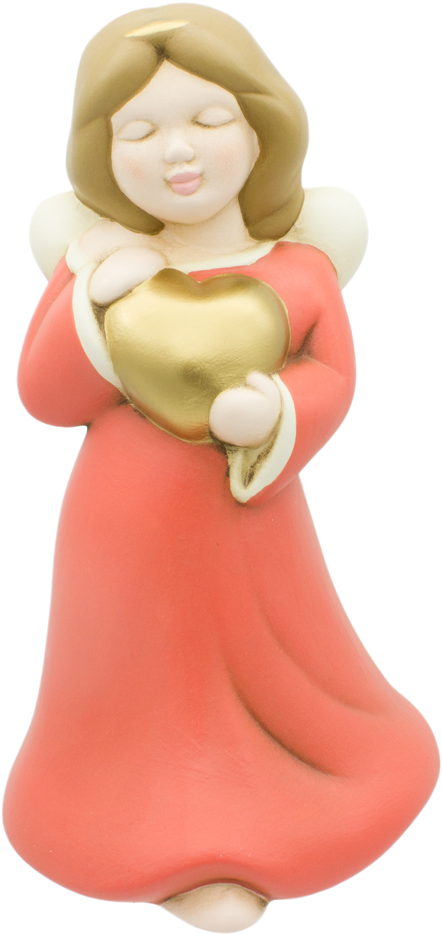 Angelo Rosso Corallo Con Cuore Oro