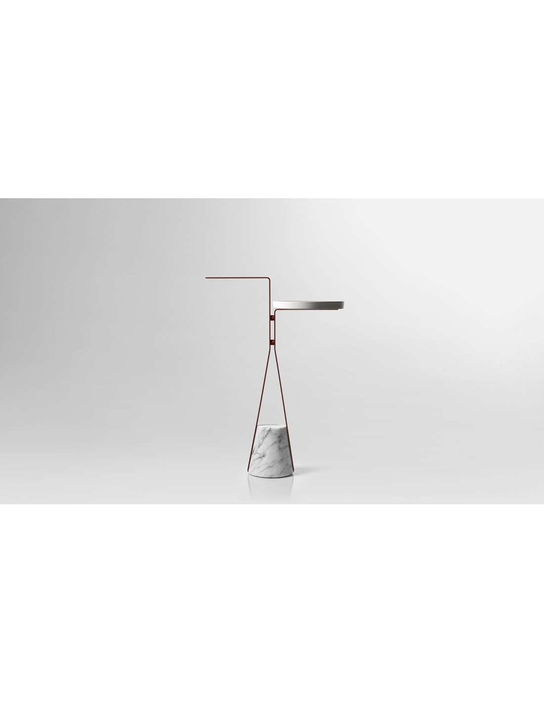 Antonio Lupi - Halo Portasalviette base in marmo Carrara satinato [struttura in ottone NERA +vassoio] HALO4B