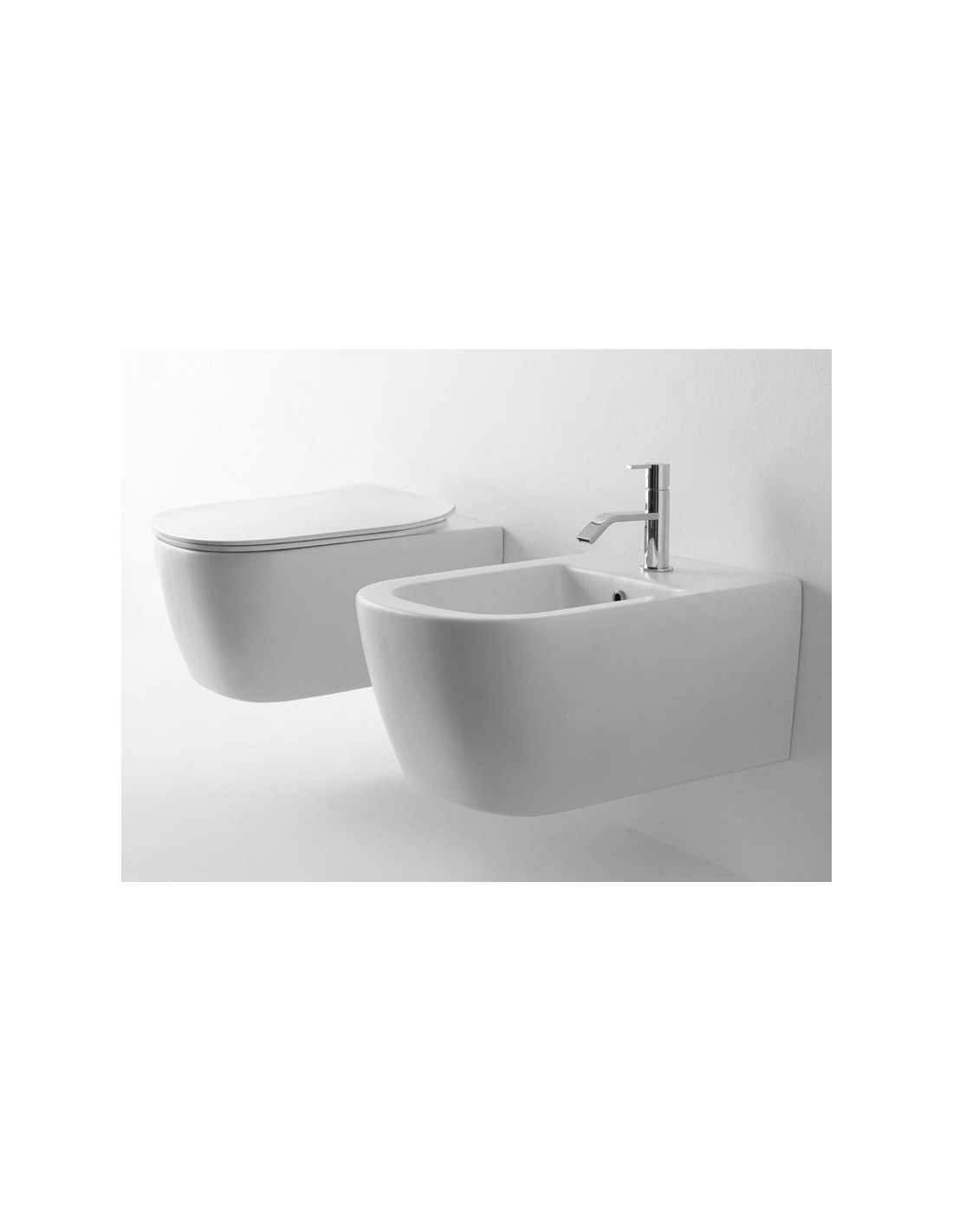 Antonio Lupi - Wc + Bidet + coprivaso soft Komodo Bianco opaco