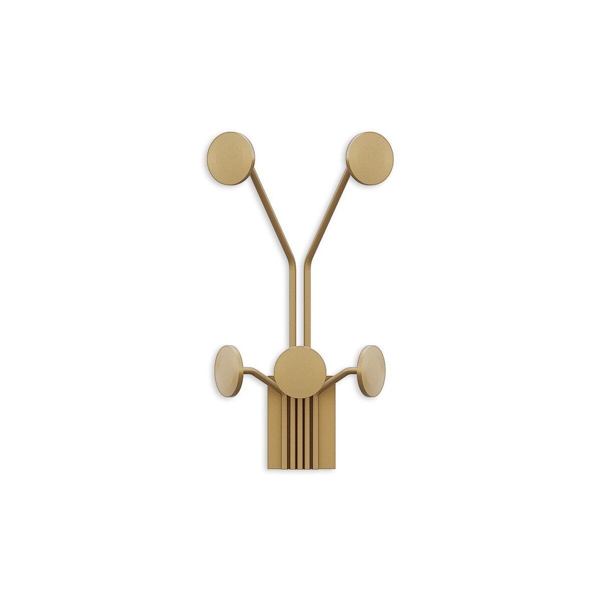 Appendiabiti da parete con 5 ganci in metallo dorato H40 cm - GIRAFFE