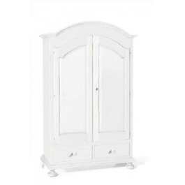 ARMADIO 2 ANTE 2 CASSETTI ARTE POVERA LACCATO BIANCO OPACO X CAMERA DA LETTO