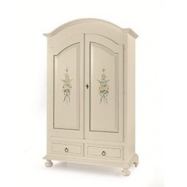 ARMADIO 2 ANTE 2 CASSETTI DIPINTO LACCATO BIANCO