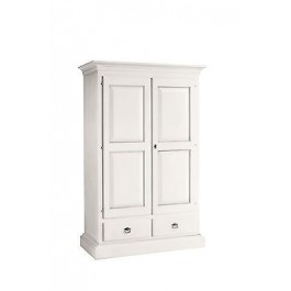ARMADIO 2 ANTE LEGNO LACCATO BIANCO COUNTRY PROVENZALE