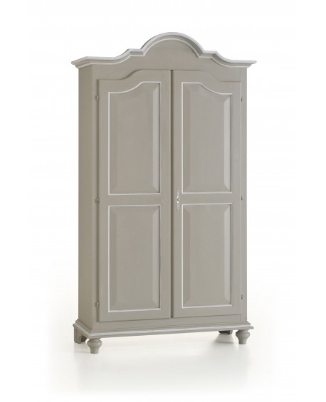 MOBILE SCARPIERA ARMADIO 2 ANTE LEGNO MASSELLO L 112 P 46 H 204 COLORE GRIGIO E BIANCO