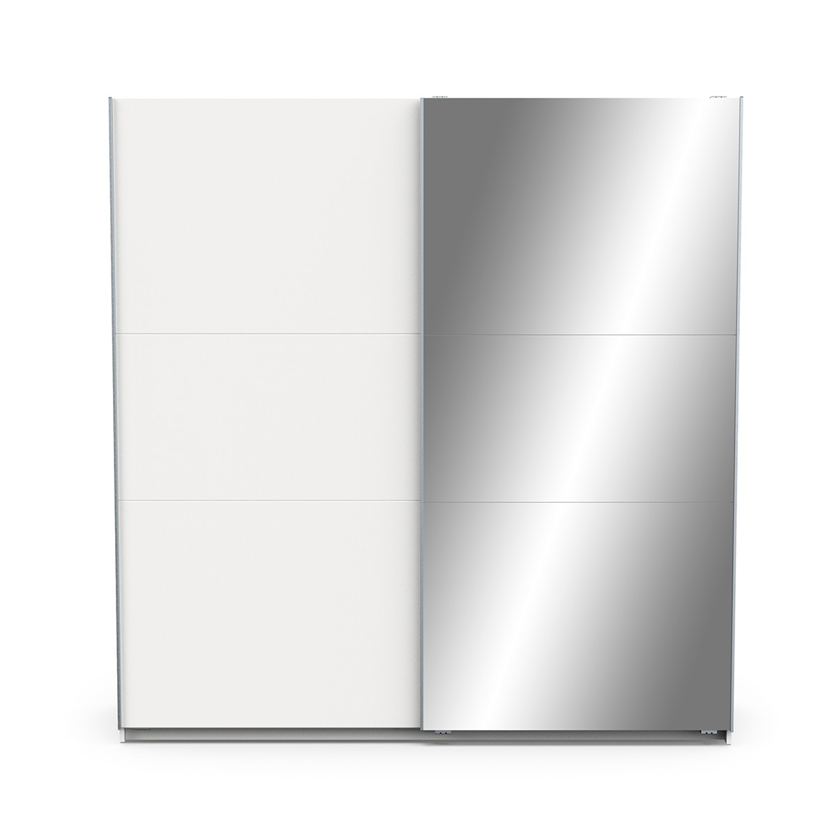 Armadio 2 ante scorrevoli e specchio Ghost - L194,5 cm