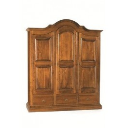 ARMADIO 3 ANTE 3 CASSETTI NOCE ARTE POVERA