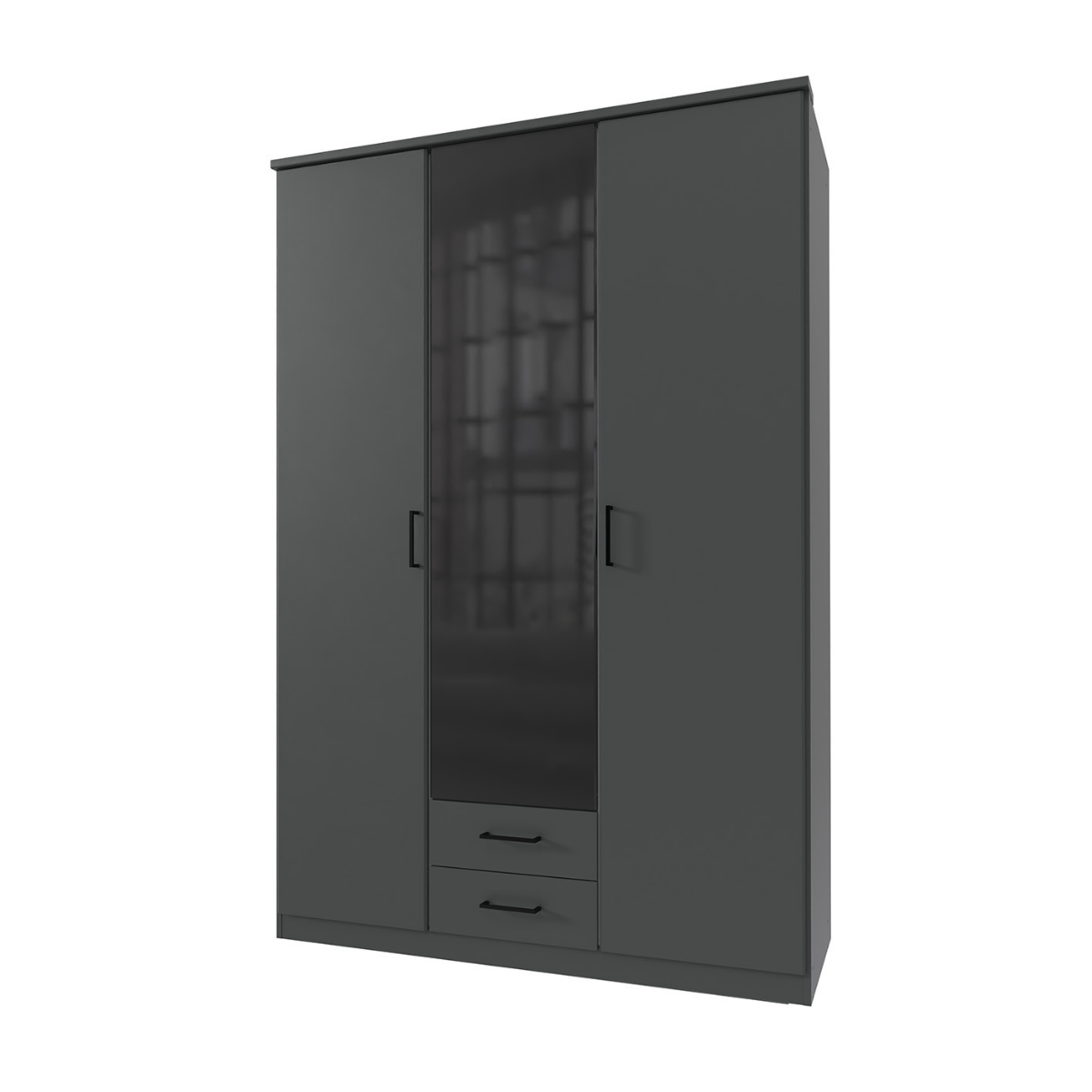 Armadio 3 ante battenti con 1 specchio e 2 cassetti L135 cm - SOEST
