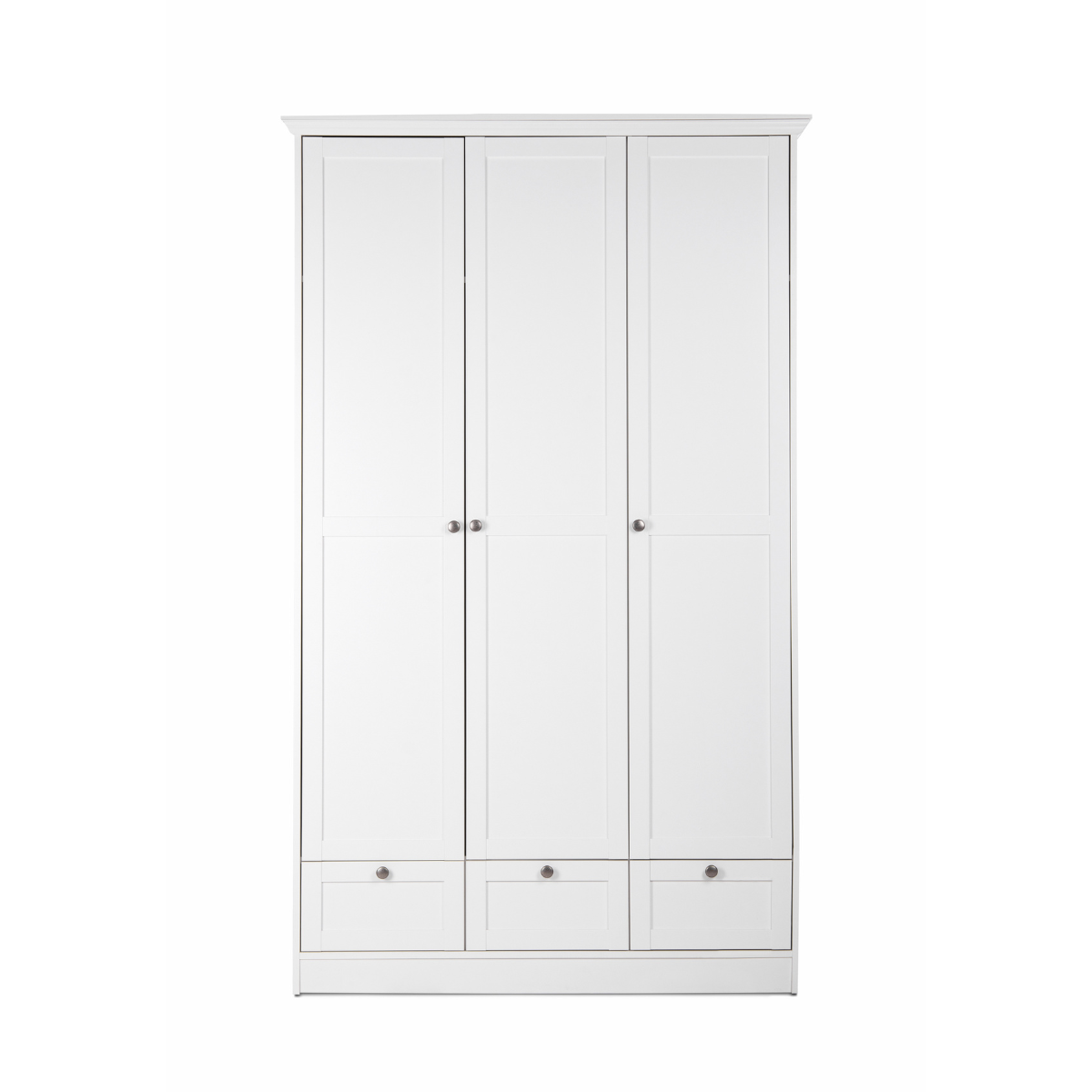 Armadio 3 porte e 3 cassetti bianco L120 cm - LANDWOOD