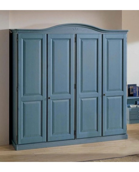 Armadio 4 porte in pino massiccio