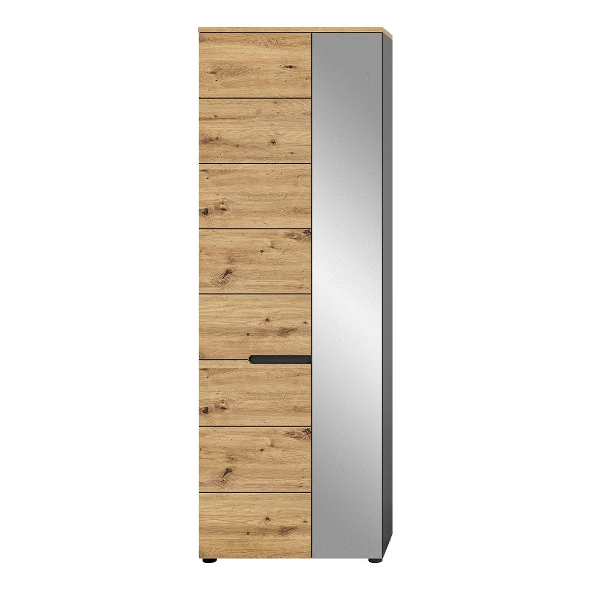 Armadio guardaroba 2 ante con 1 specchio L65 cm - CANU