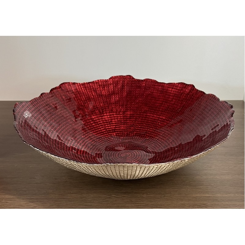 ASTER CENTROTAVOLA 33 CM. ROSSO-SILVER ONLYLUX