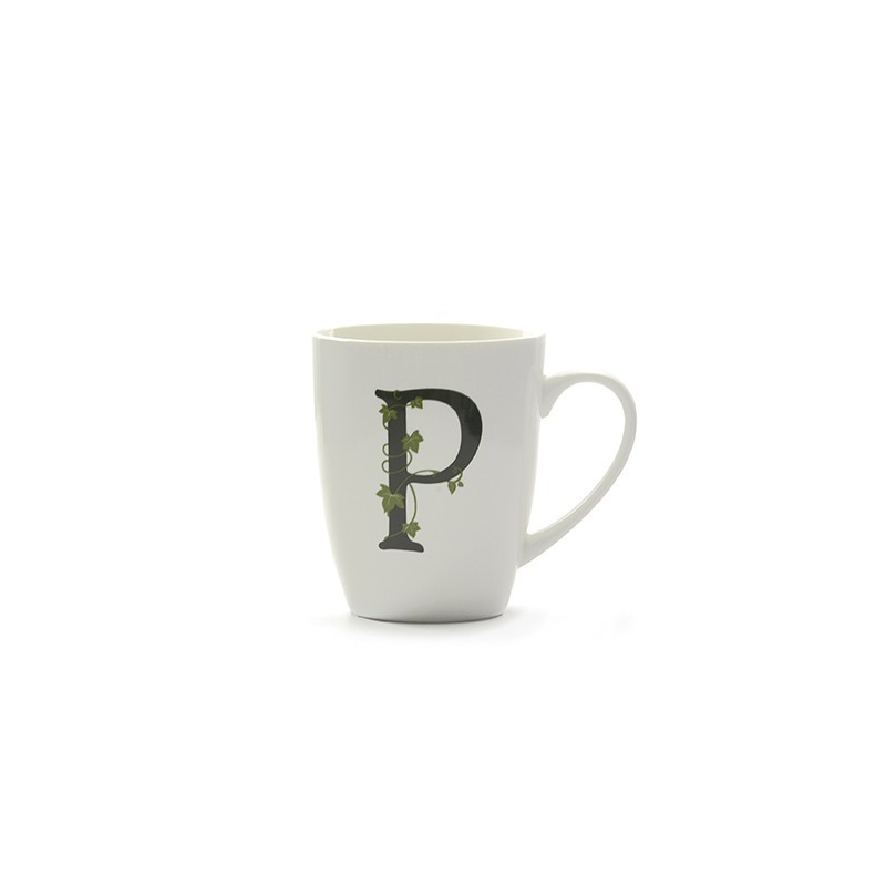 ATUPERTU MUG LETTERA ‘P’ DA 380 CC IN GIFT BOX LA PORCELLANA BIANCA