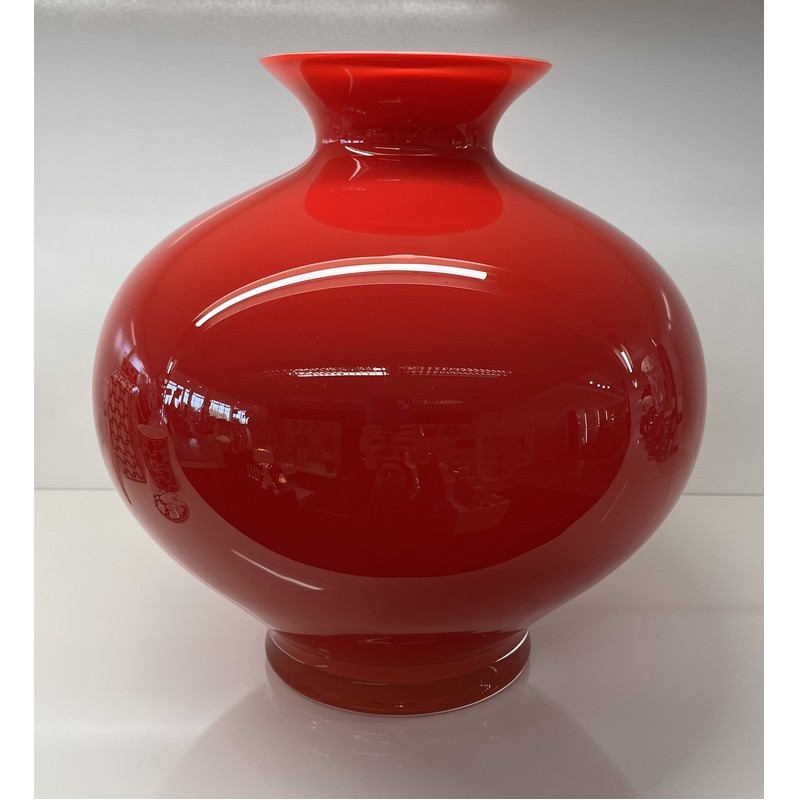 AURORA VASO H 30 CM. OPALE ROSSO ONLYLUX