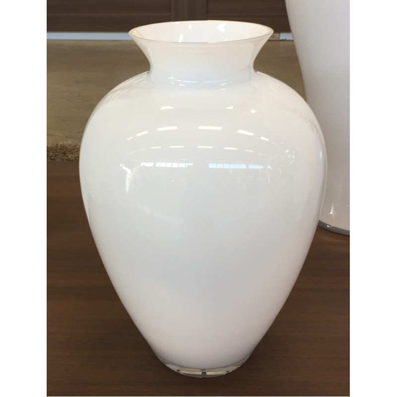 AURORA VASO H 38.5 CM. OPALE BIANCO ONLYLUX