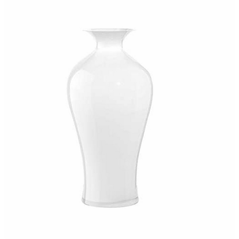 AURORA VASO H 42 CM. OPALE BIANCO ONLYLUX